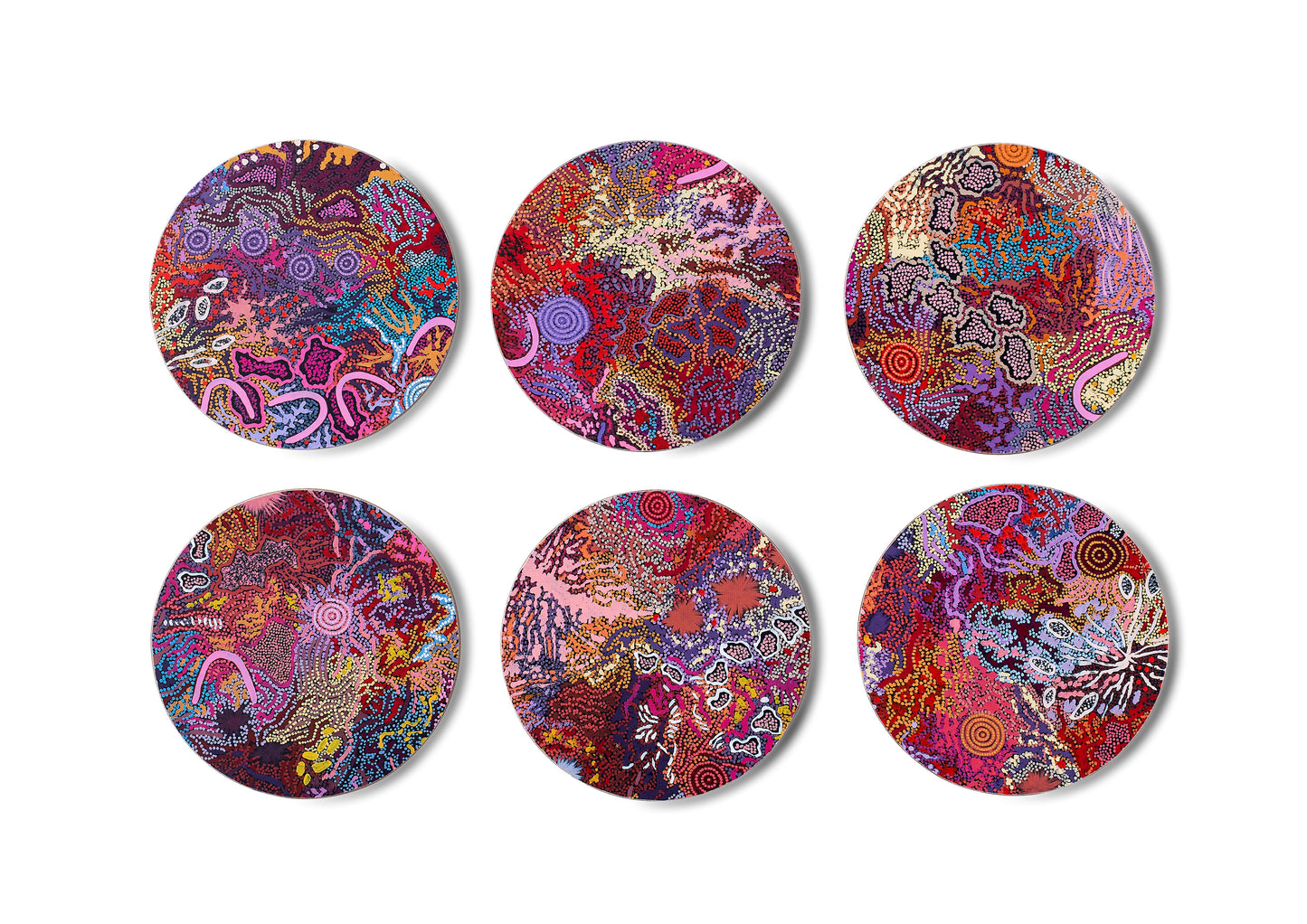 Round Coasters Pack of 6 - Gabriella Possum