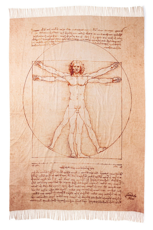 Leonardo da Vinci Throw Rug