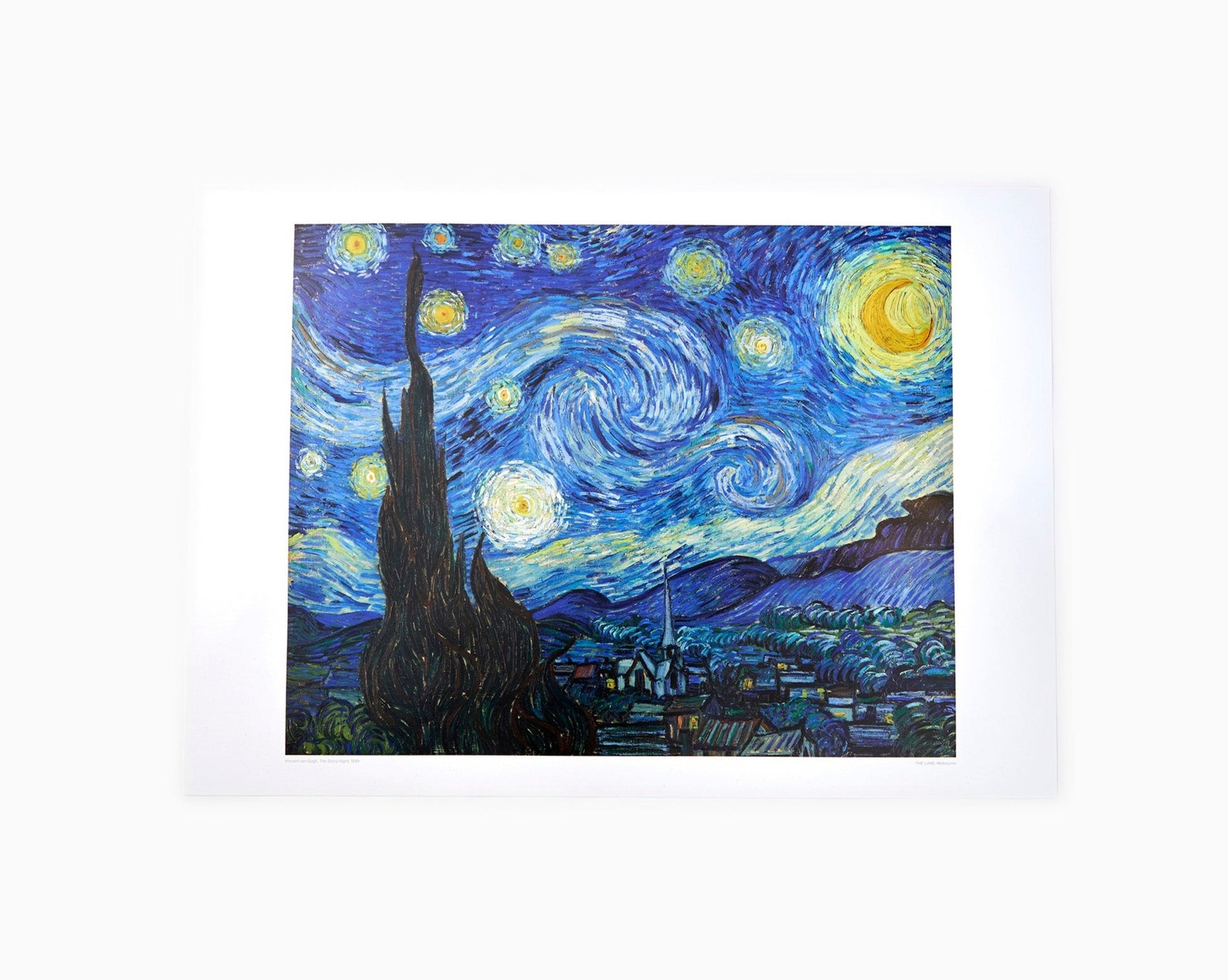 A print with the starry night image