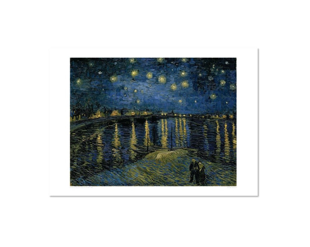 art print with starry night image over the rhone